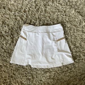 White tennis skirt